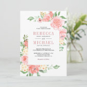 赤面ピンクフローラ開花バラすべて結婚の 招待状 (スタンド正面)