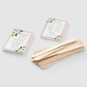 赤面ピンクフローラ開花結婚の式プログラム ハンドファン (組立なし)