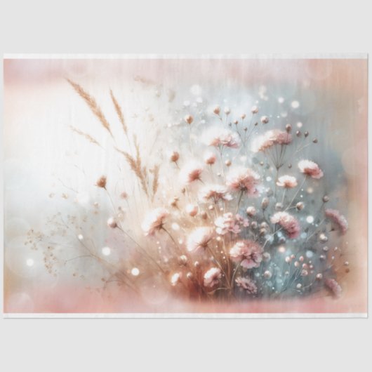 赤面ピンクフローラ18lbティッシュペーパー 薄葉紙 (正面)