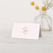 赤面ピンクフローラ エレガント プレイスカード (裏面)