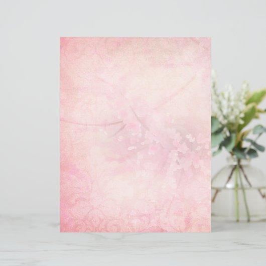 赤面ピンクフローラ&ダマスクレープブック紙 (スタンド正面)