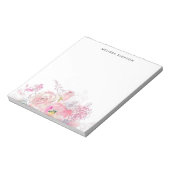 赤面ピンクフローラ ノートパッド (回転)