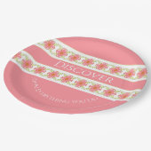 赤面ピンクフローラ ペーパープレート (アングル)