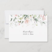 赤面ピンクフローラ&ユーカリプトゥスノミールRSVP 2 出欠カード (裏面)