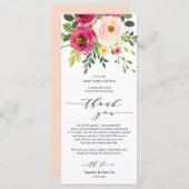 赤面ピンクフローラ、配置設定サンキューカード プログラム (正面/裏面)