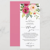 赤面ピンクフローラ、配置設定サンキューカード プログラム (正面/裏面)