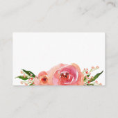 赤面ピンクフローラLGBTQウェブサイトRSVP エンクロージャーカード (裏面)