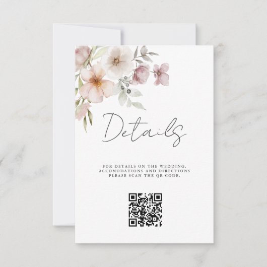 赤面ピンクフローラQRコード結婚の詳細エンクロージャ (正面)