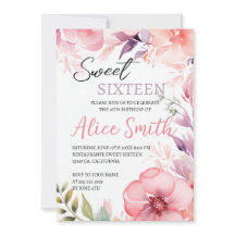 赤面ピンクフローラSweet sixteen誕生日