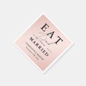 赤面ピンクブエレガントロモダンック結婚ス スタンダードカクテルナプキン (角)