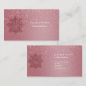 赤面ピンクブッダ霊気スピリチュアルエネルギーヒーラー 名刺 (正面/裏面)