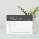 赤面ピンクブライダルシャワーウェルウィッシュ アドバイスカード (スタンド正面)