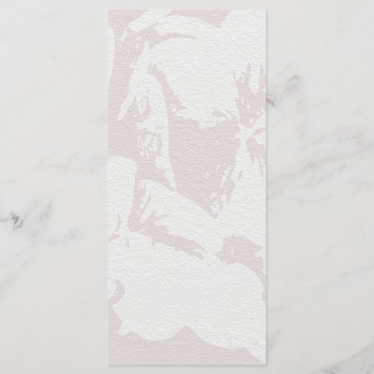 赤面ピンクブライダルシャワーメニューカード メニュー (裏面)