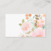 赤面ピンクブライダルシャワーレシピカード要求 エンクロージャーカード (裏面)