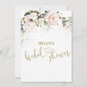 赤面ピンクブライダルシャワー招待 招待状 (裏面)