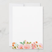 赤面ピンクブライダルシャワー 招待状 (裏面)