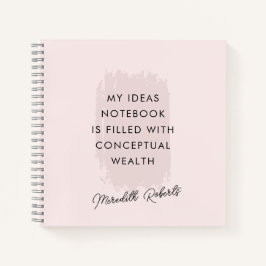 赤面ピンクブラシストロークやる気を起こさせる引用文 ノートブック