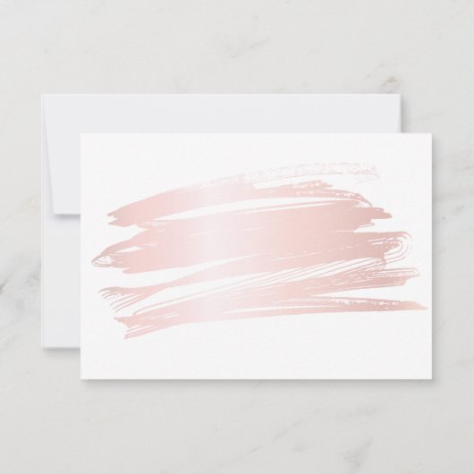 赤面ピンクブラシストロークビジネスオーダー サンキューカード (裏面)