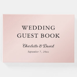 赤面ピンクブラックエレガントミニマ結婚リスト ゲストブック