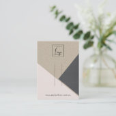 赤面ピンクブラッククラフトヘアクリップ表示ロゴ 名刺 (スタンド正面)