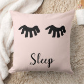 赤面ピンクブラックグラムアイドラッシュスリープ クッション (ブランケット)