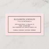 赤面ピンクブラックフェザーヴィンテージクイルペン 名刺 (裏面)