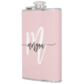 赤面ピンクブラックモノグラムガーリーバチェロレッテ フラスク (左)