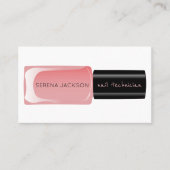 赤面ピンクブラック爪、 ネイルポリッシュボトルマニキュラー 名刺 (正面)