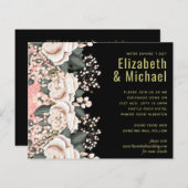 赤面ピンクブラック結婚フローラ予算 (正面/裏面)