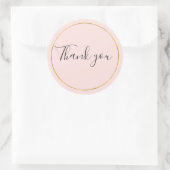 赤面ピンクブラック金ゴールドサークルサンキュー ラウンドシール (バッグ)