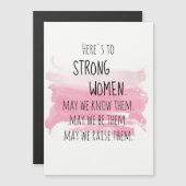 赤面ピンクブラッシュストロークストロングウィメンズ勇気付けられる (正面/裏面)