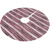 赤面ピンクブルガンディレッドローズグリッターストライプ ブラッシュドポリエステルツリースカート (アングル)