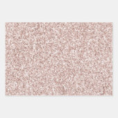 赤面ピンクブルガンディレッドローズグリッターストライプ ラッピングペーパーシート (正面3)