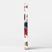 赤面ピンクブルゴーニュエレガントフローラかわいらし Case-Mate iPhoneケース (裏面 / 左)