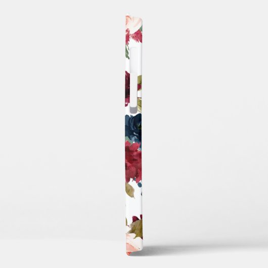 赤面ピンクブルゴーニュエレガントフローラかわいらし Case-Mate iPhoneケース (裏面 / 左)