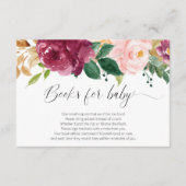 赤面ピンクブルゴーニュフローラウォーター色ブックスベビー エンクロージャーカード (正面)