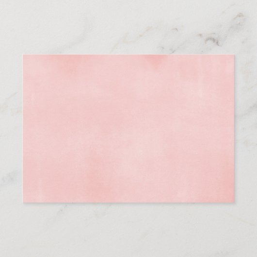 赤面ピンクブルゴーニュフローラウォーター色ブックスベビー エンクロージャーカード (裏面)