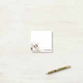 赤面ピンクブルゴーニュプロテアフローラ水彩 ポストイット (デスク上)