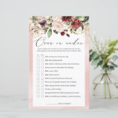 赤面ピンクブルゴーニュ上または下ゲームフローラ (スタンド正面)