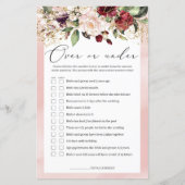 赤面ピンクブルゴーニュ上または下ゲームフローラ (正面)