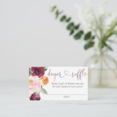 赤面ピンクブルゴーニュ秋おむつラッフルカード エンクロージャーカード (スタンド正面)