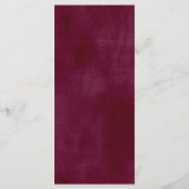 赤面ピンクブルゴーニュ秋フローラシャワーメニュー プログラム (裏面)