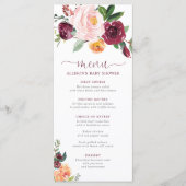 赤面ピンクブルゴーニュ秋フローラシャワーメニュー プログラム (正面)