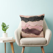 赤面ピンクブルゴーニュ金ゴールドブラックグリッター クッション (椅子)