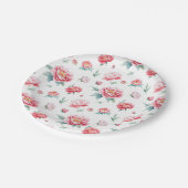 赤面ピンクブルーミング牡丹紙プレート ペーパープレート (アングル)