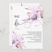 *～*赤面ピンクブーケRSVP QR AR15フローラ 招待状 (正面/裏面)