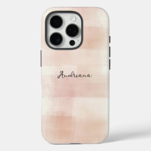 赤面ピンクプライストライプド iPhone 16 PROケース