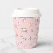赤面ピンクプリンセスおとぎ話バースデーパーティー 紙コップ (裏面)