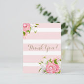赤面ピンクプーフローラサンキューポストカード ポストカード (スタンド正面)