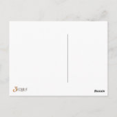 赤面ピンクプーフローラサンキューポストカード ポストカード (裏面)